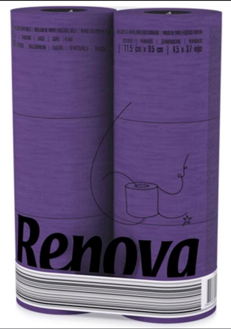 RENOVA WC Papier violett 6 Rollen Toilettenpapier