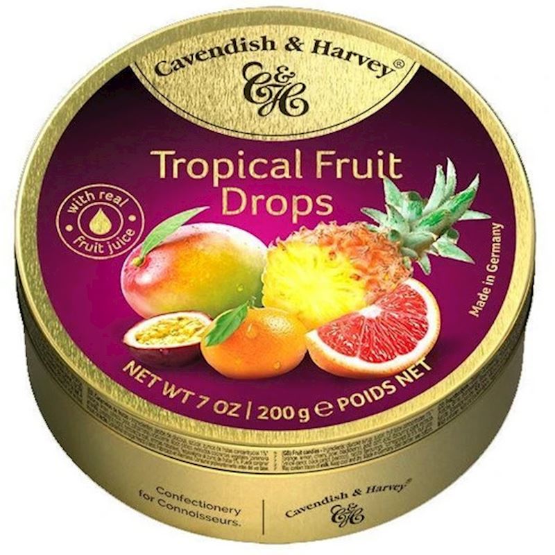 Cavendish & Harvey Boîte Tropical Fruit Drops 200 g