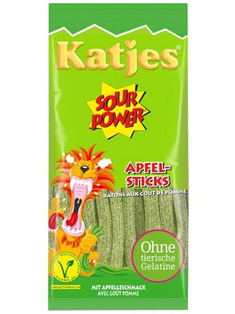 Katjes Sour Power Apfel 100 g ohne tierische Gelatine