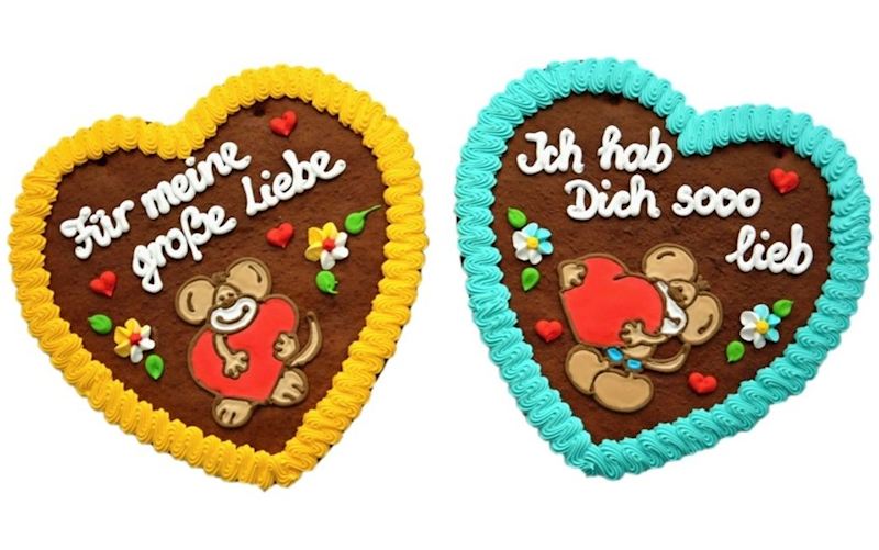 Pain d'èpice coeur avac bande BBD courte 400 g