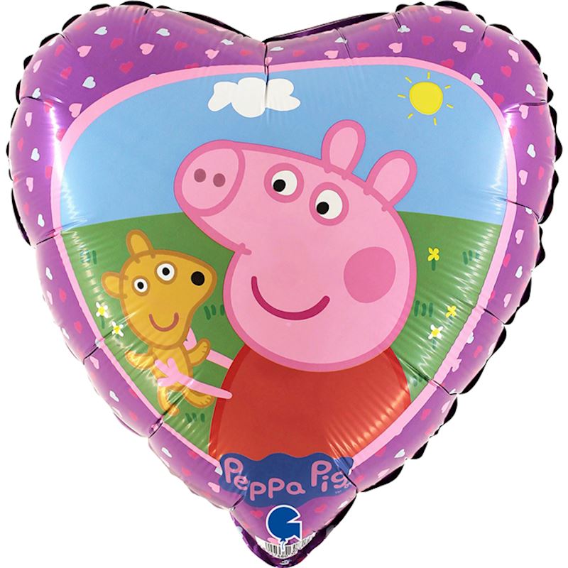 Folienballon Peppa Pig Herz offen