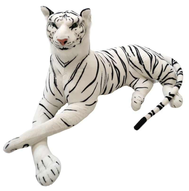 Peluche tigre king, blanc 