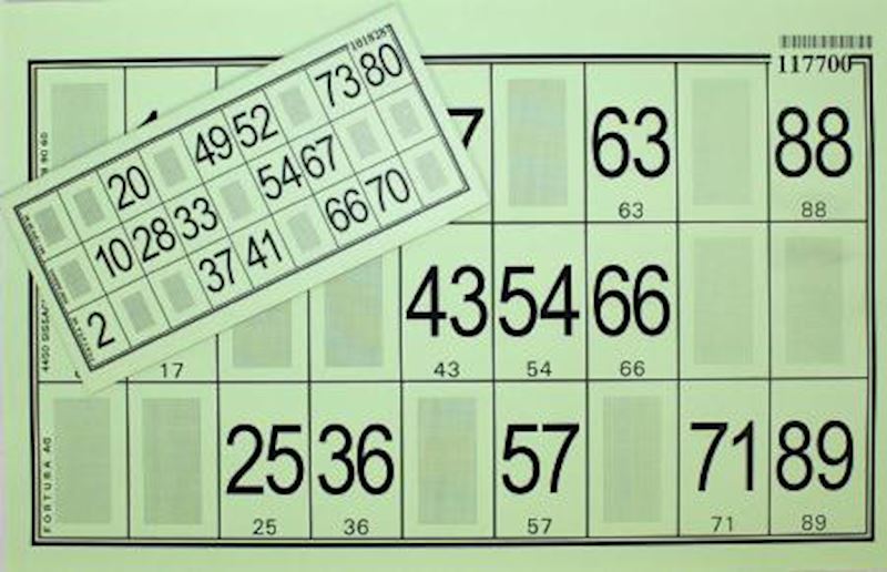 Lottokarten Papier grün 294 x 189 mm, 100 Blatt