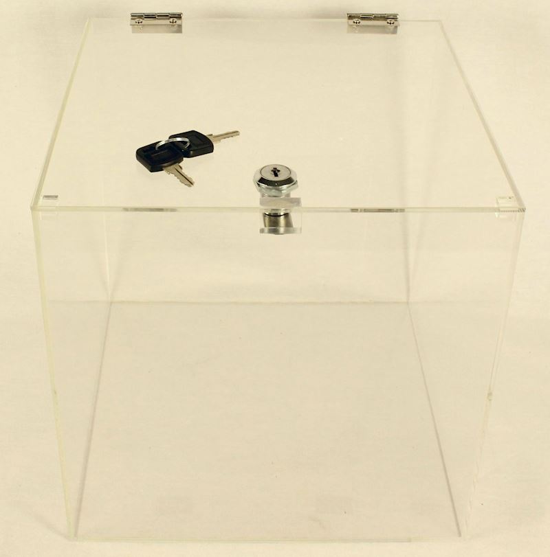 Bingo Losbox Acryl 25x25x25 cm, ohne Schlitz