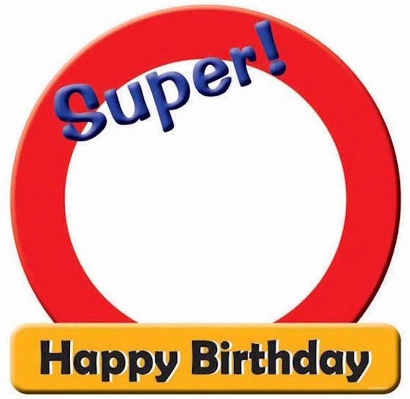 Déco panneau 50 cm Super Happy Birthday