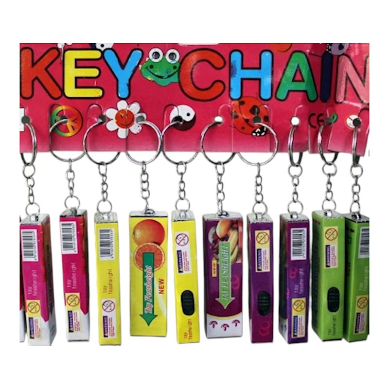 Porte-clé chewing-gum 7 cm 4 couleurs asst.