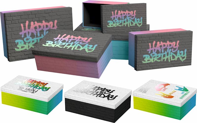 Coffret cadeau 4 ass. Birthday Graffiti