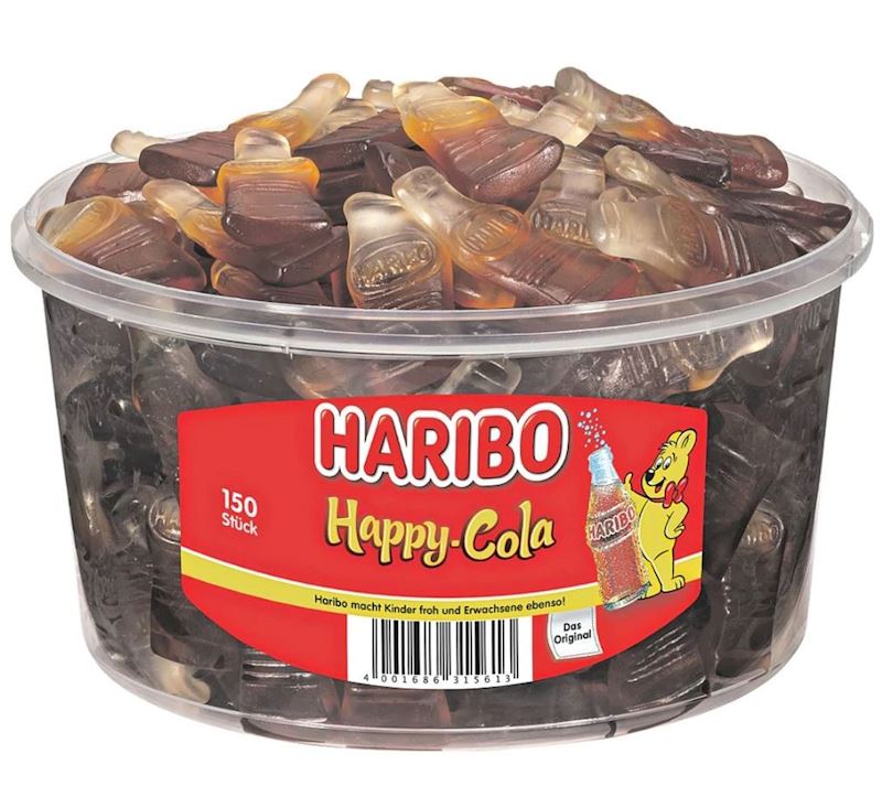 HARIBO Happy Cola dans une boîte de 150 pièces