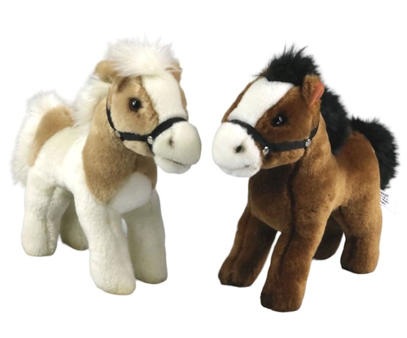 Peluche cheval debut 23 cm 2 couleurs ass.