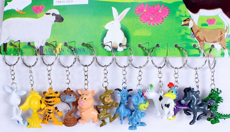 Porte clef animals 12 sort 