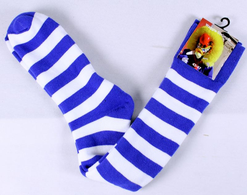 Chaussettes Waggis bleu/blanc 
