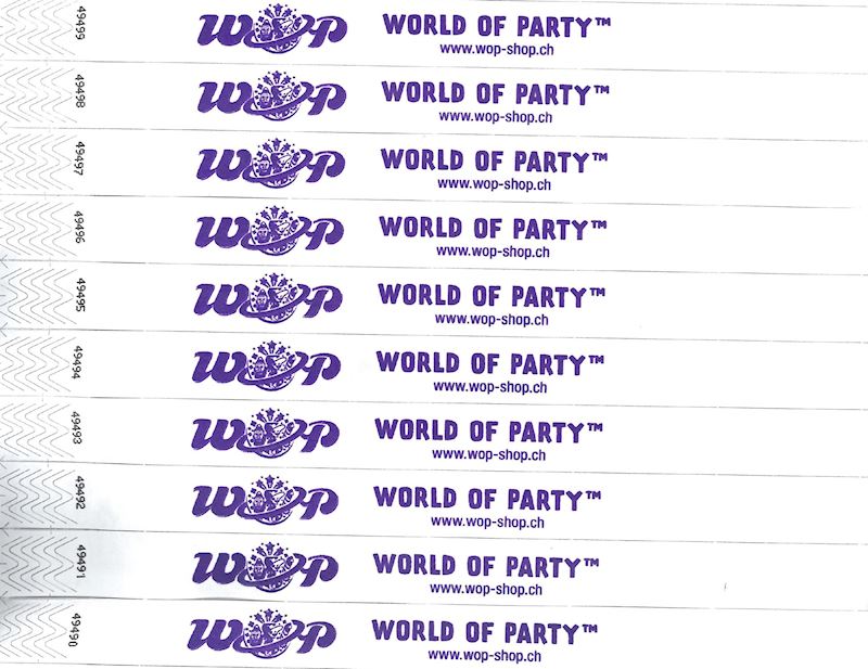 Identcontroller Tyvec WOP Boîte de 1000 pcs, blanc