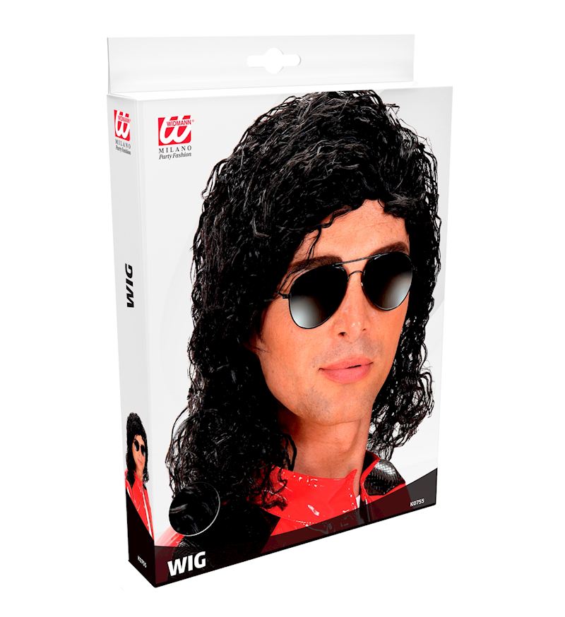 Perücke King of Pop schwarz 