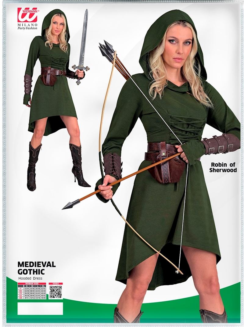 Costume Gothique Dame, vert taille M