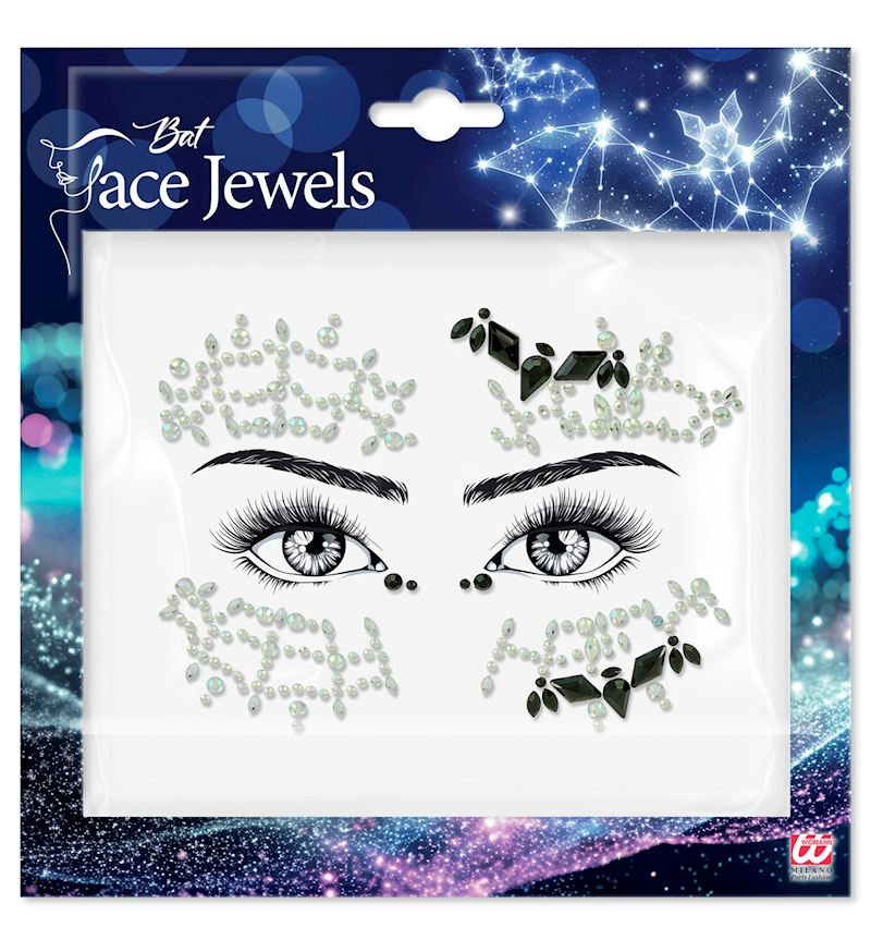 Glitzersteine für Gesicht Fledermaus