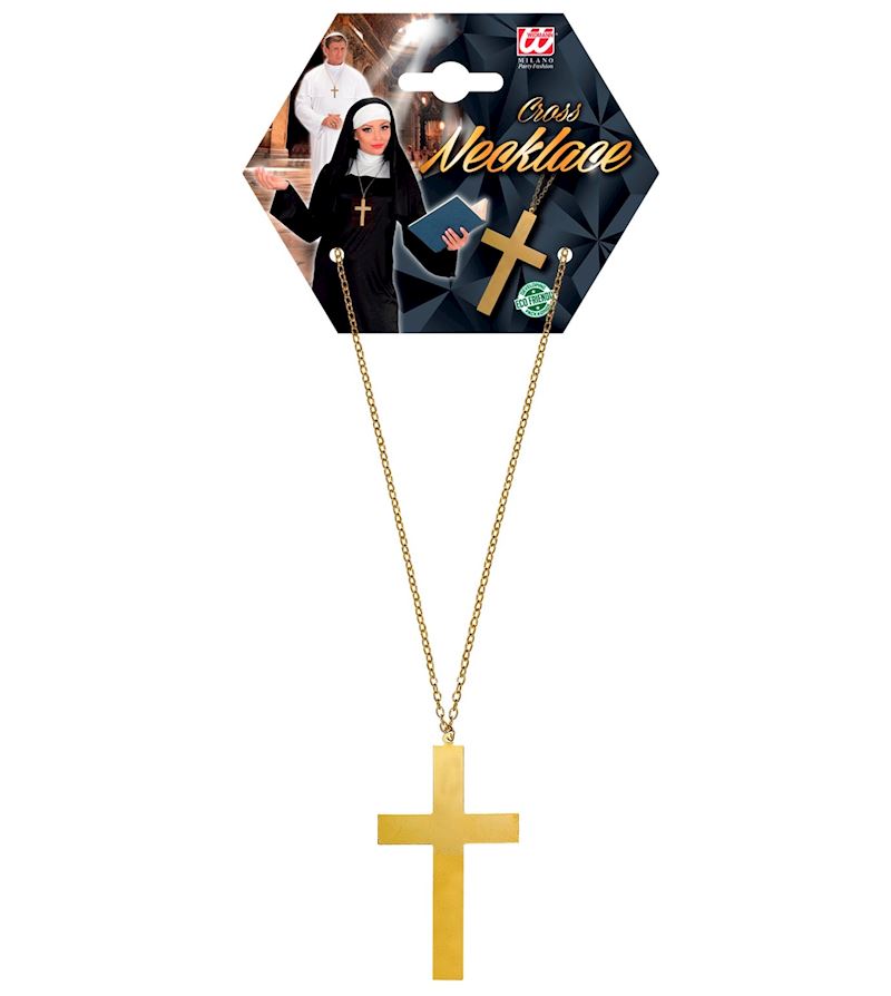 Kreuzkette gold Metall 