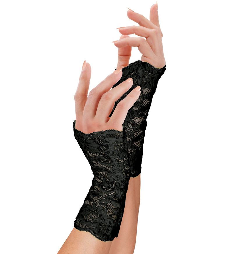 Gants en dentelle noirs 