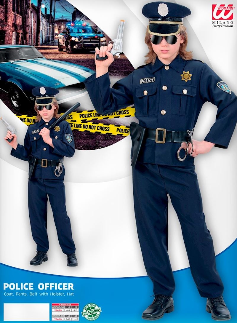 Kostüm Polizist 158 cm mit Hut