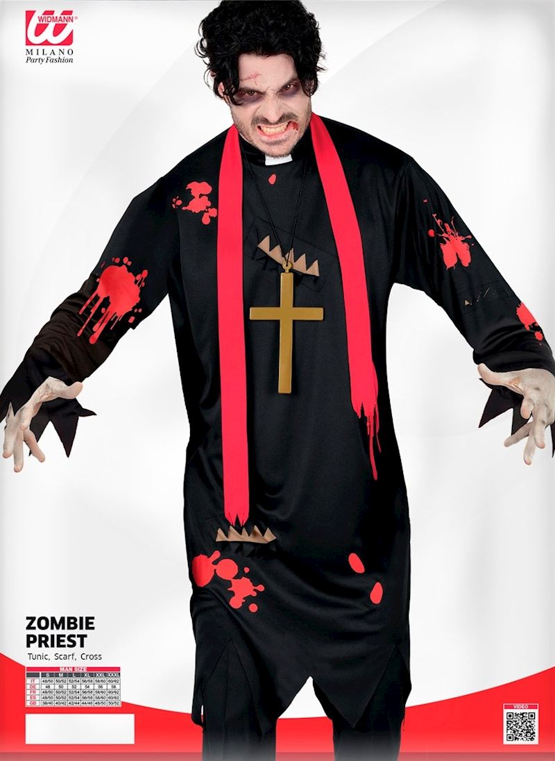 Costume Prêtre Zombie taille XXXL
