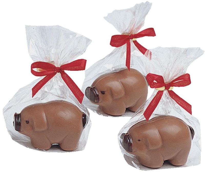 Schokoladen Glücksschweinchen hohl, Silvester 13 g