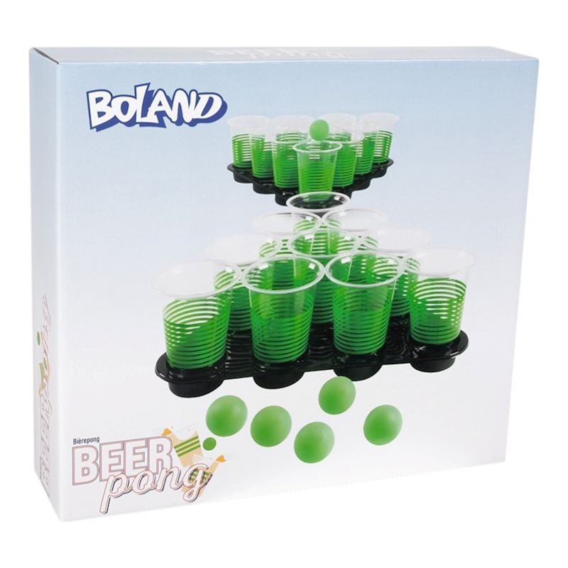 Jeu à boire Beer pong deluxe 20 gobelets, 6 boules, 2 plats
