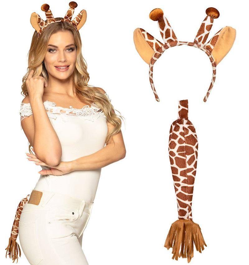 Set Giraffe Haarreif und Schwanz  Tiara