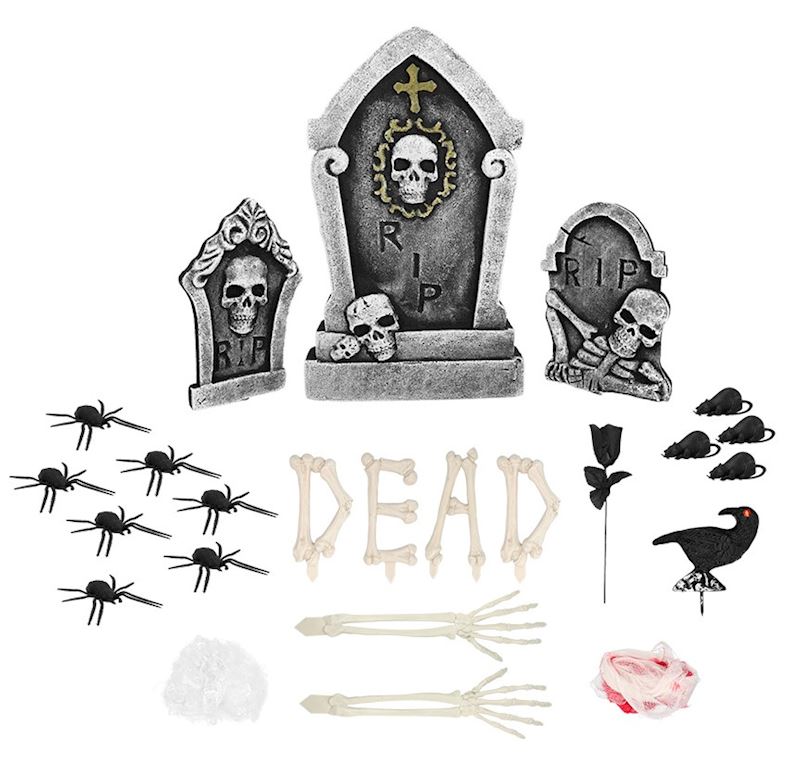 Grabstein Dekoset 24 tlg 55x35 cm