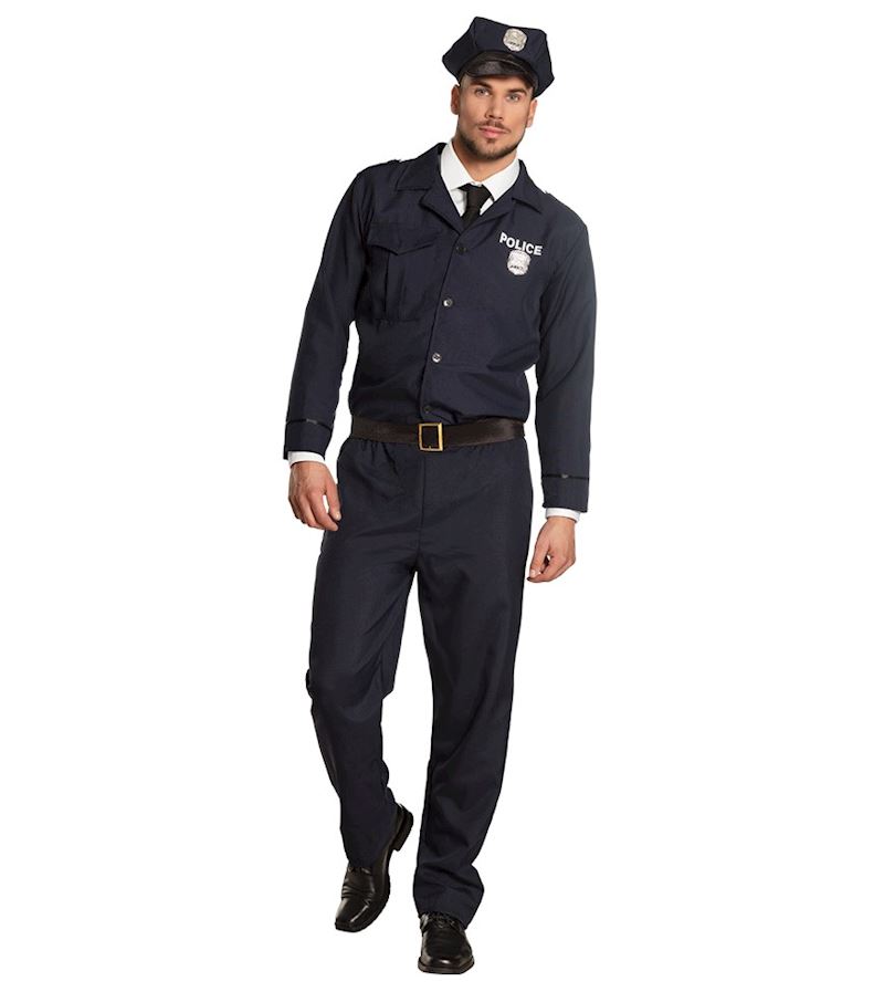 Kostüm Polizist Grösse 50/52 Mütze, Jacke, Hose & Gürtel
