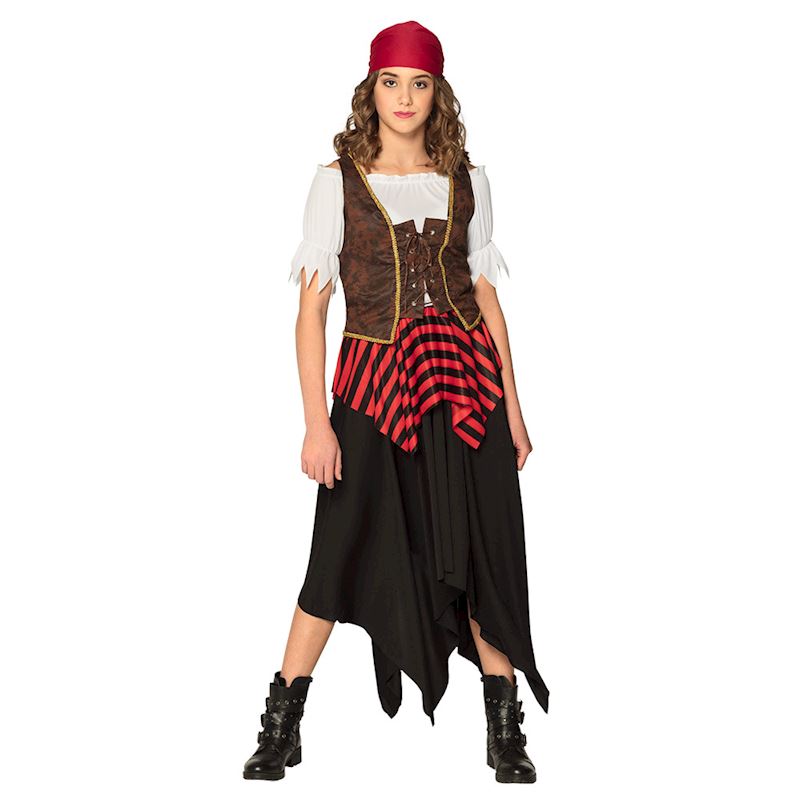 Kostüm Piratin Tornado Gr. 14-16 Jahre Kleid,Korsett