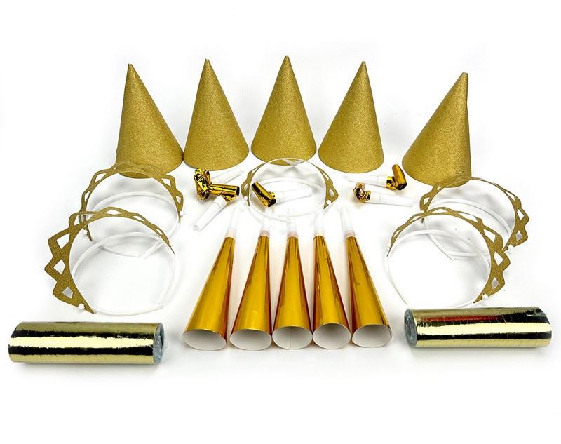 Party Acccessoires Glitter Mix gold, für 10 Personen