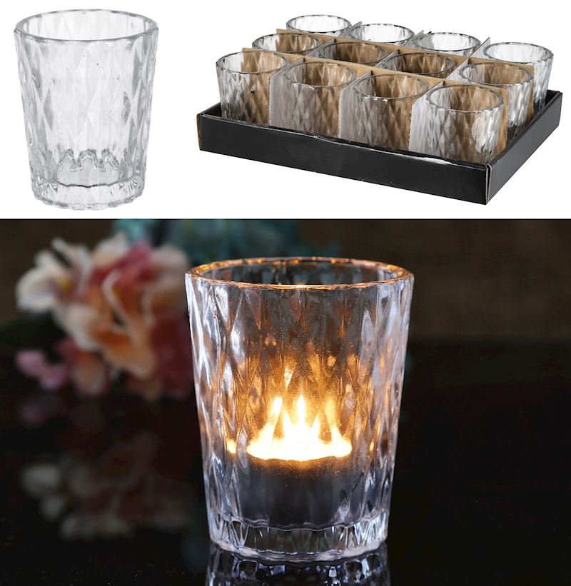 Lampe tempête en verre ca. 9 cm