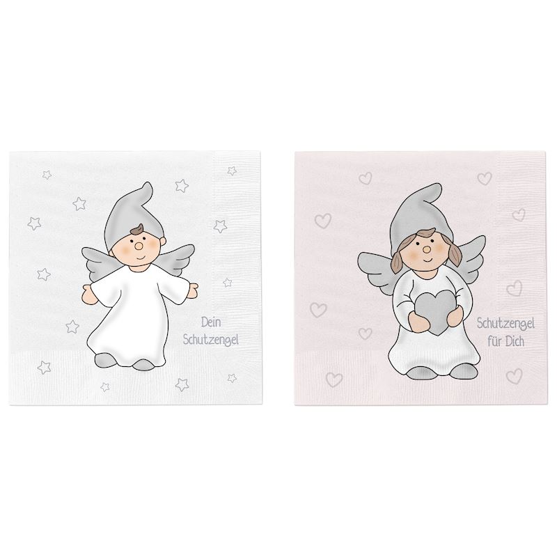 Servietten Schutzengel 20 Stk. 33x33 cm 2xsort.