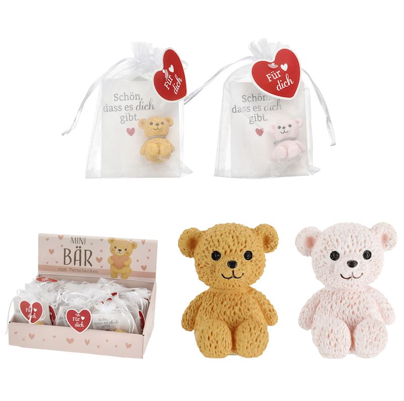 Mini ours sur carte, 2 ass. 