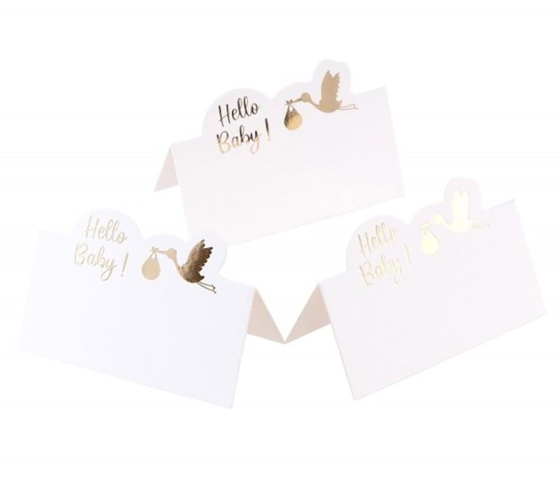 Set 6 marques places Hello Baby 8x5.5 cm