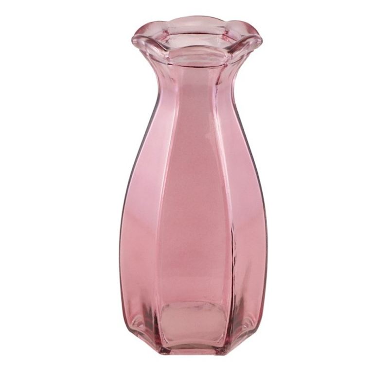 Vase Corolle rose 9.2x8.3x20 cm