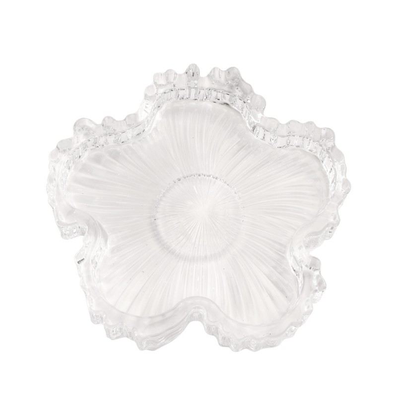 Bougeoir verre, transparent 11.5x1.8 cm