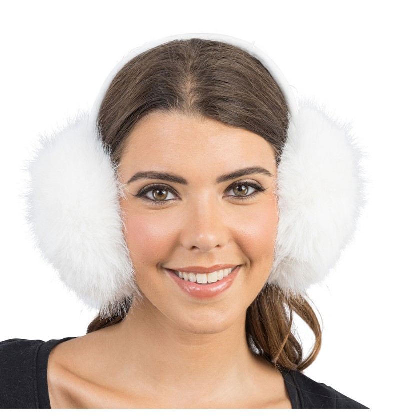 Ohrenwärmer flauschig, weiss 