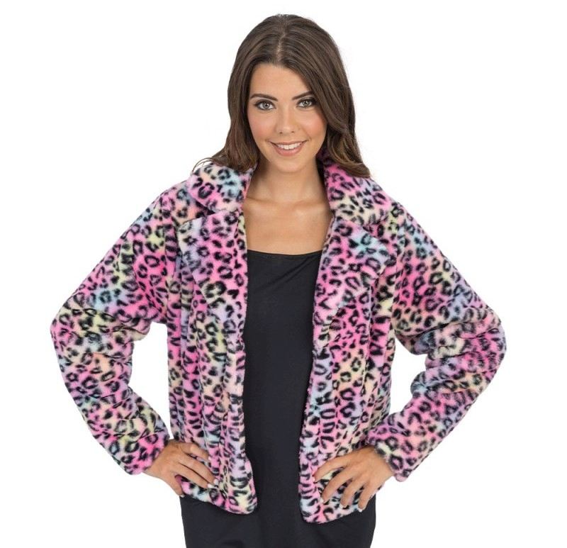 Jacke bedruckt Leopard mehrfarbig, Grösse S