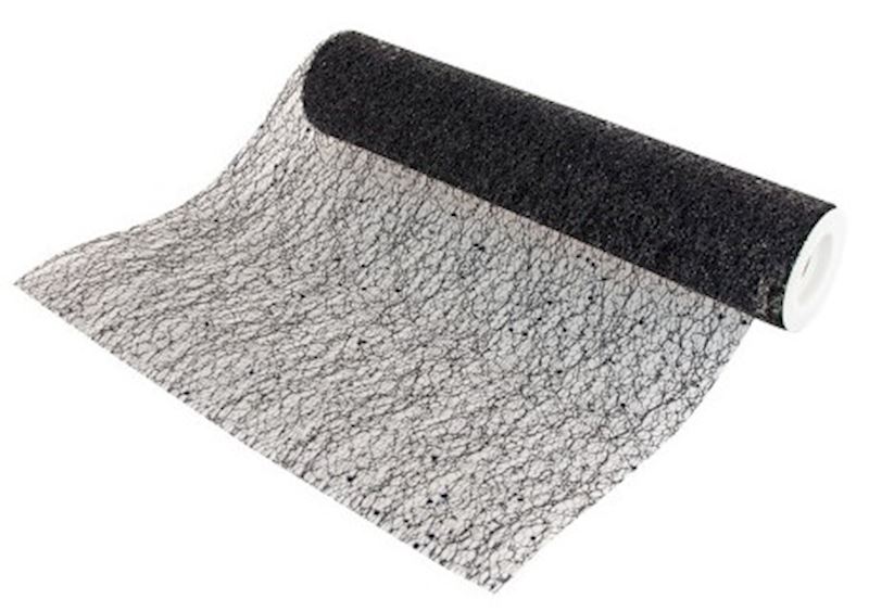 Glitter Tischläufer 30 cmx5 m schwarz mit Pailletten