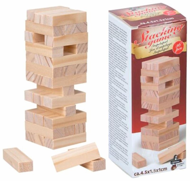 Stapelspiel aus Holz Mini 12 cm Geschicklichkeitsspiel