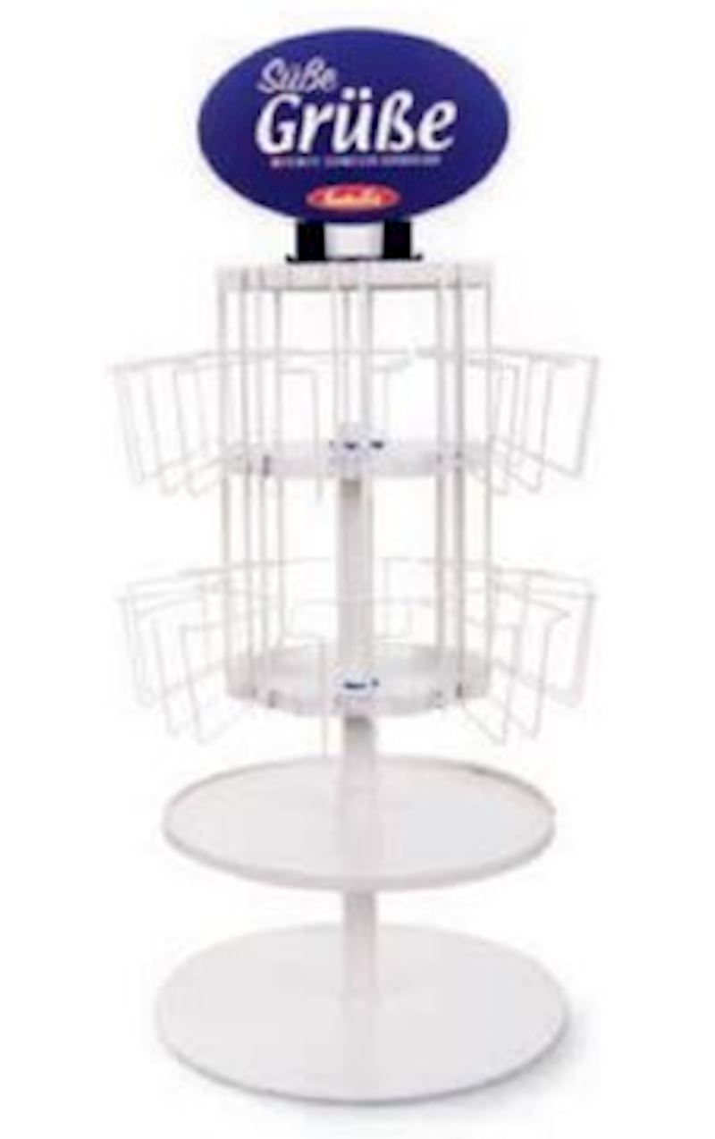 Thekendisplay für 16x7 Schoko Tafeln, mit 1 Bodenteller