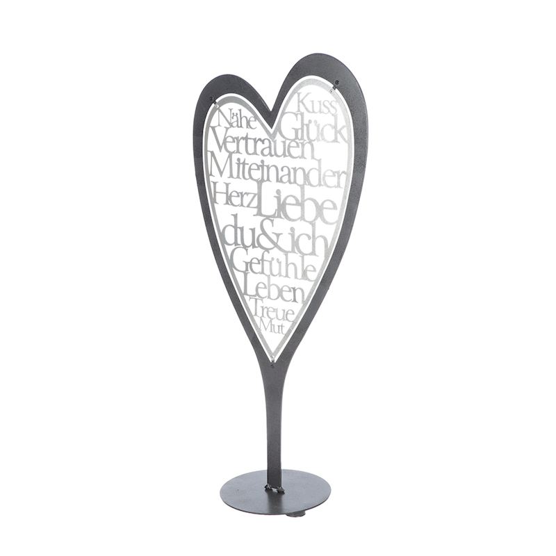 Relief du stand, coeur, gris phrases en allemand 70 cm
