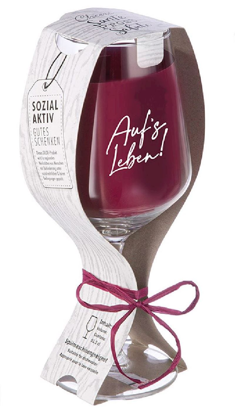 Weinglas Auf's Leben 