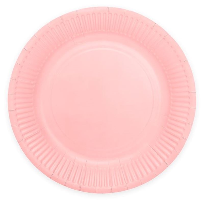 Assiettes de fête rose 23 cm 8 pcs