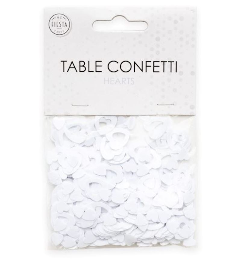 Confetti de table coeurs blancs 14 g