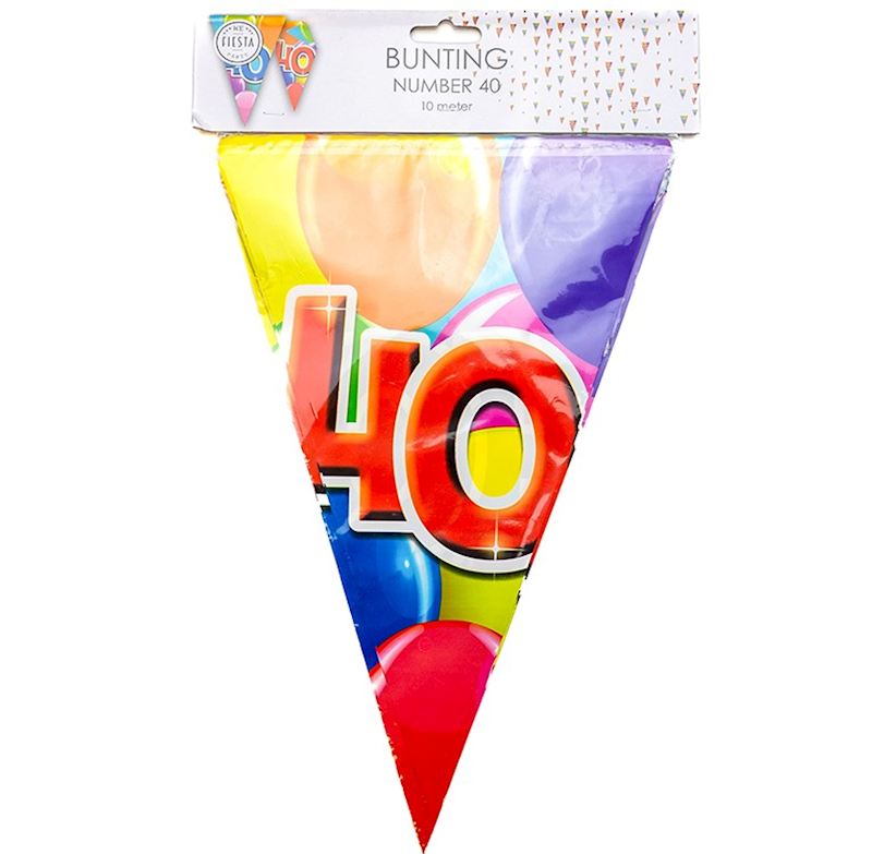 Guirlande de fanions 10 m 20 x 30 cm, 40