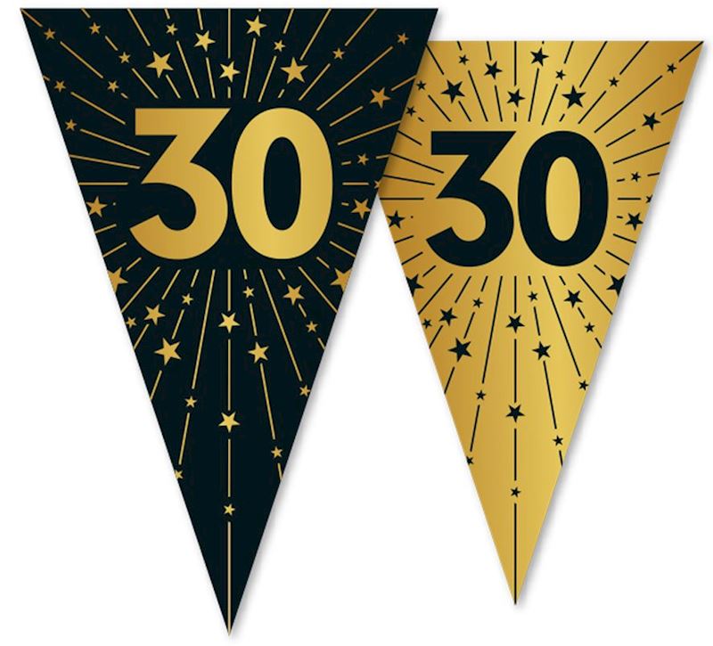 Guirlande de fanions 30, 10 m Golden Celebrations