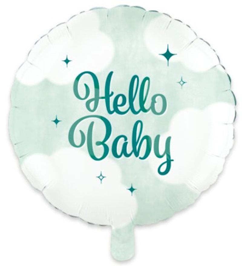 Folienballon rund Hello Baby 46 cm einzelverpackt