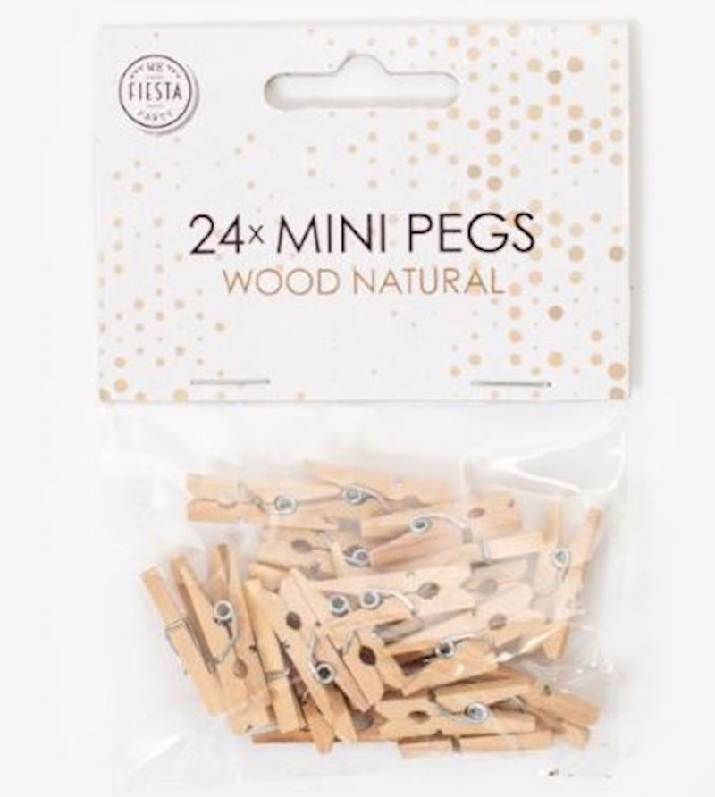 Mini pinces en bois 24 pcs 