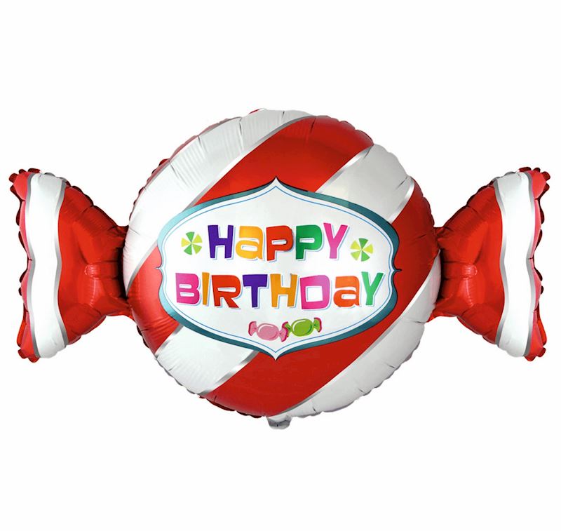 Folienballon Bonbon Happy Birthday 92x53 cm